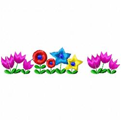 Flowers And Tree Embroidery Design 7